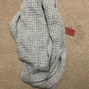 Light Gray Knit Infinity Scarf